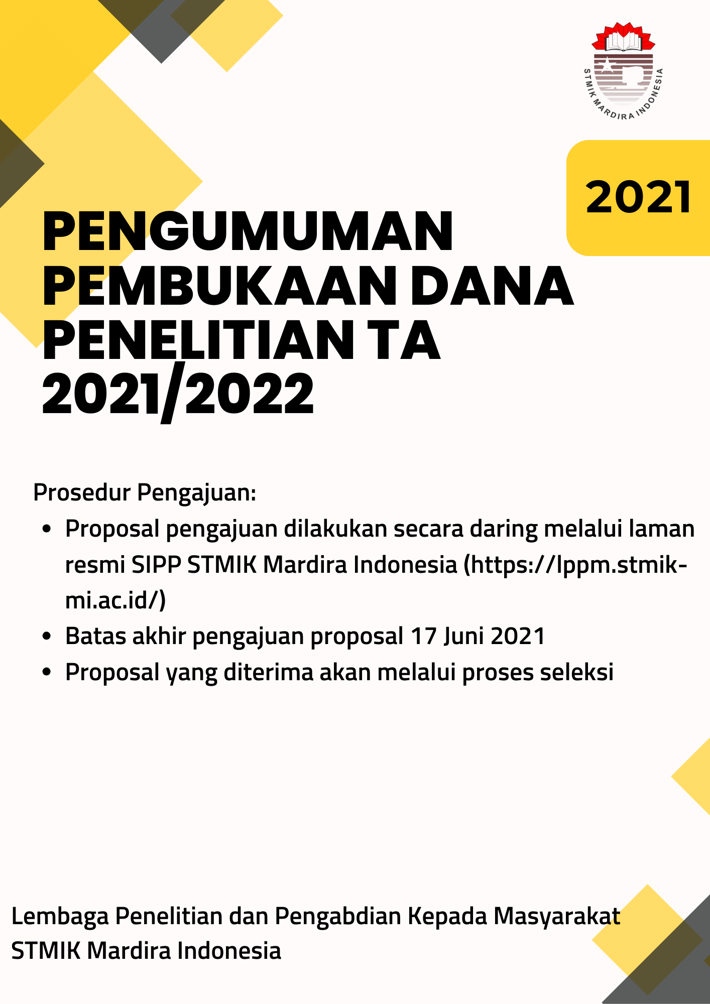 Pembukaan Dana Penelitian TA 2021/2022