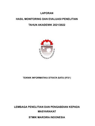LAPORAN HASIL MONITORING DAN EVALUASI PENELITIAN TAHUN AKADEMIK 2021/2022